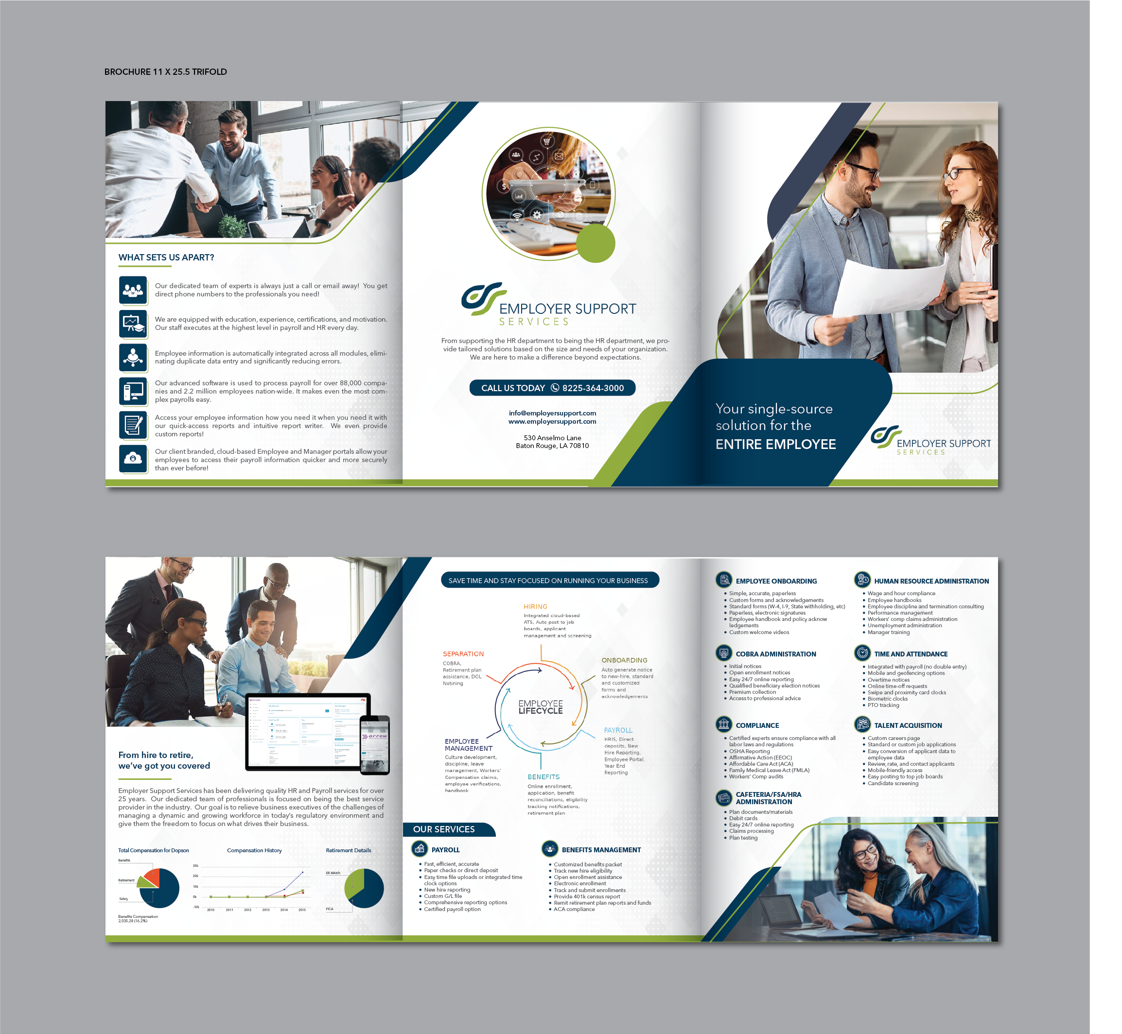 Diseño de Brochure por alex989 para Employer Support Services, Inc. | Diseño #28608463