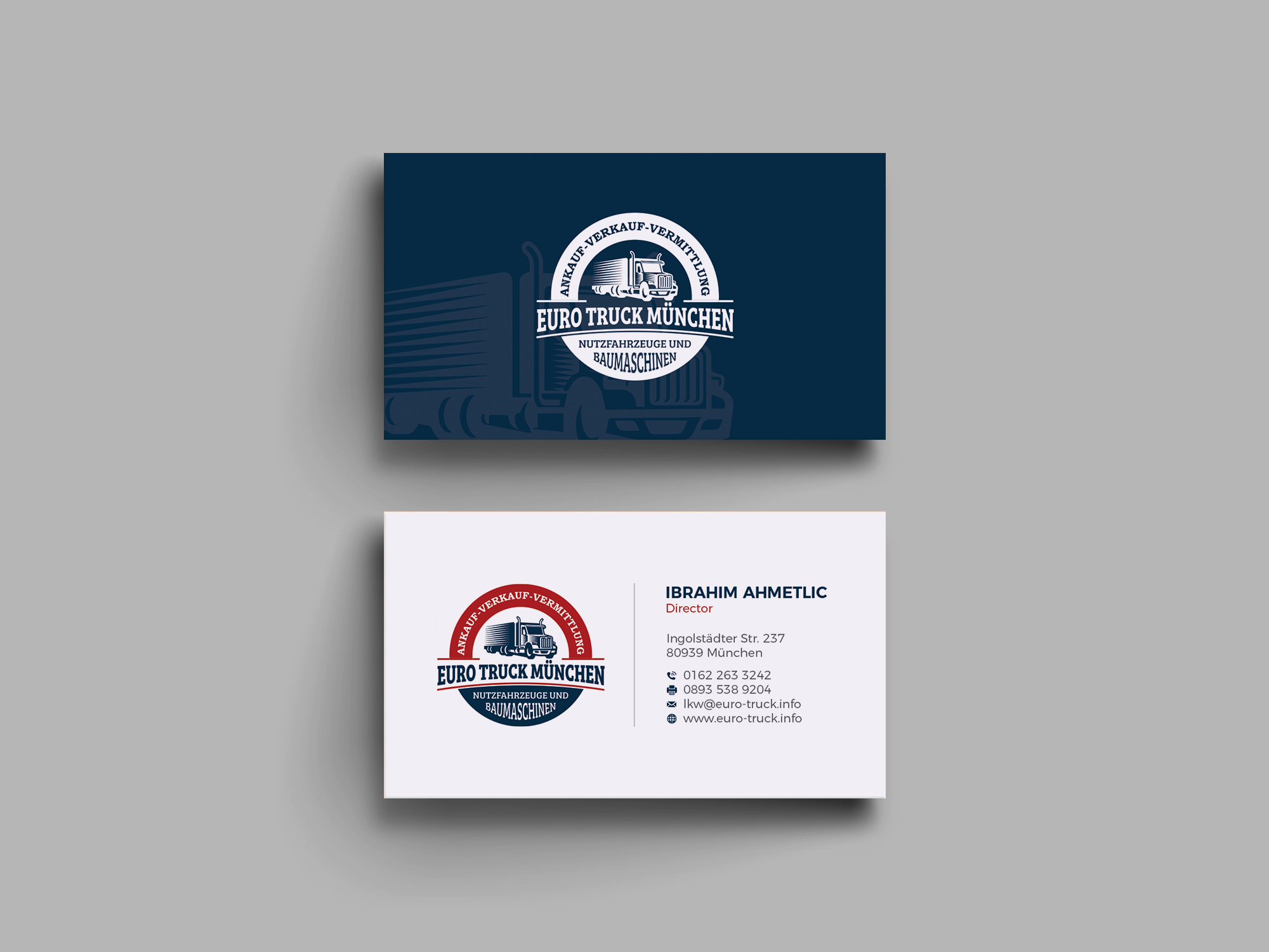 Business Card Design by OxonoArt for "Euro-Truck München" | Design #28625800
