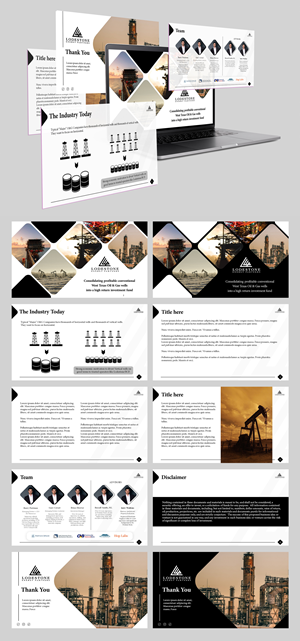 Powerpoint template design for Oil and Gas Investment Fund Pitchdeck | PowerPoint-Design von JanuXart