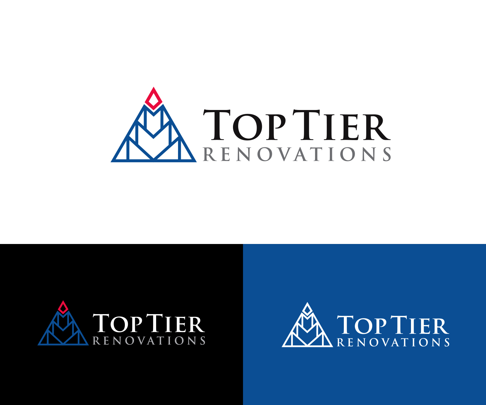 Logo Design by Vishak vasu for Top Tier Renovations, LLC | Design #28639560