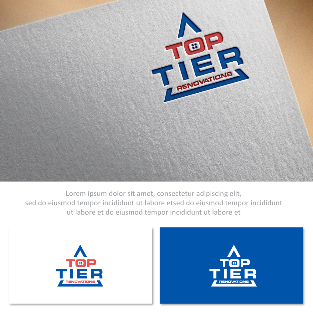 Logo Design by Anekaa for Top Tier Renovations, LLC | Design #28606944