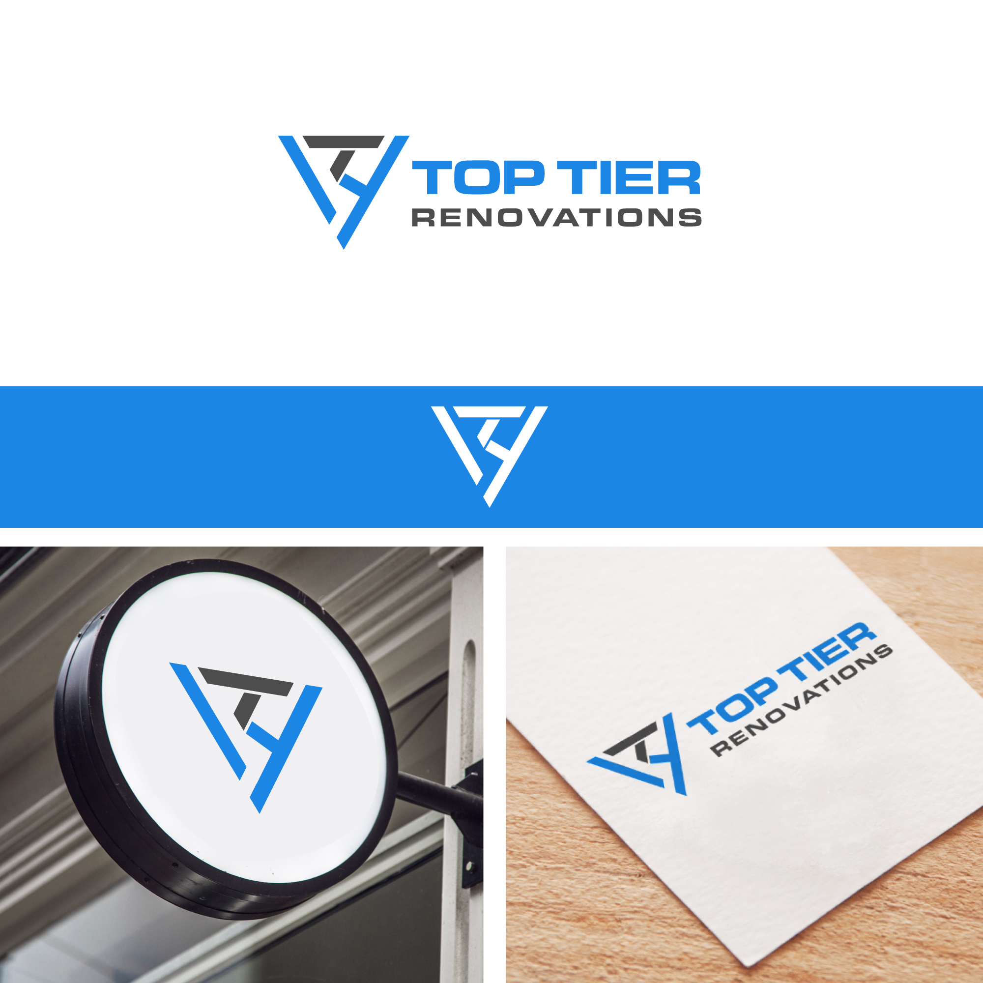 Diseño de Logo por webeezine para Top Tier Renovations, LLC | Diseño #28609166