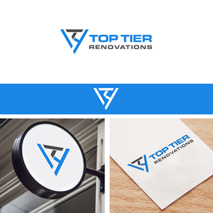 Logo Design by webeezine for Top Tier Renovations, LLC | Design: #28609166