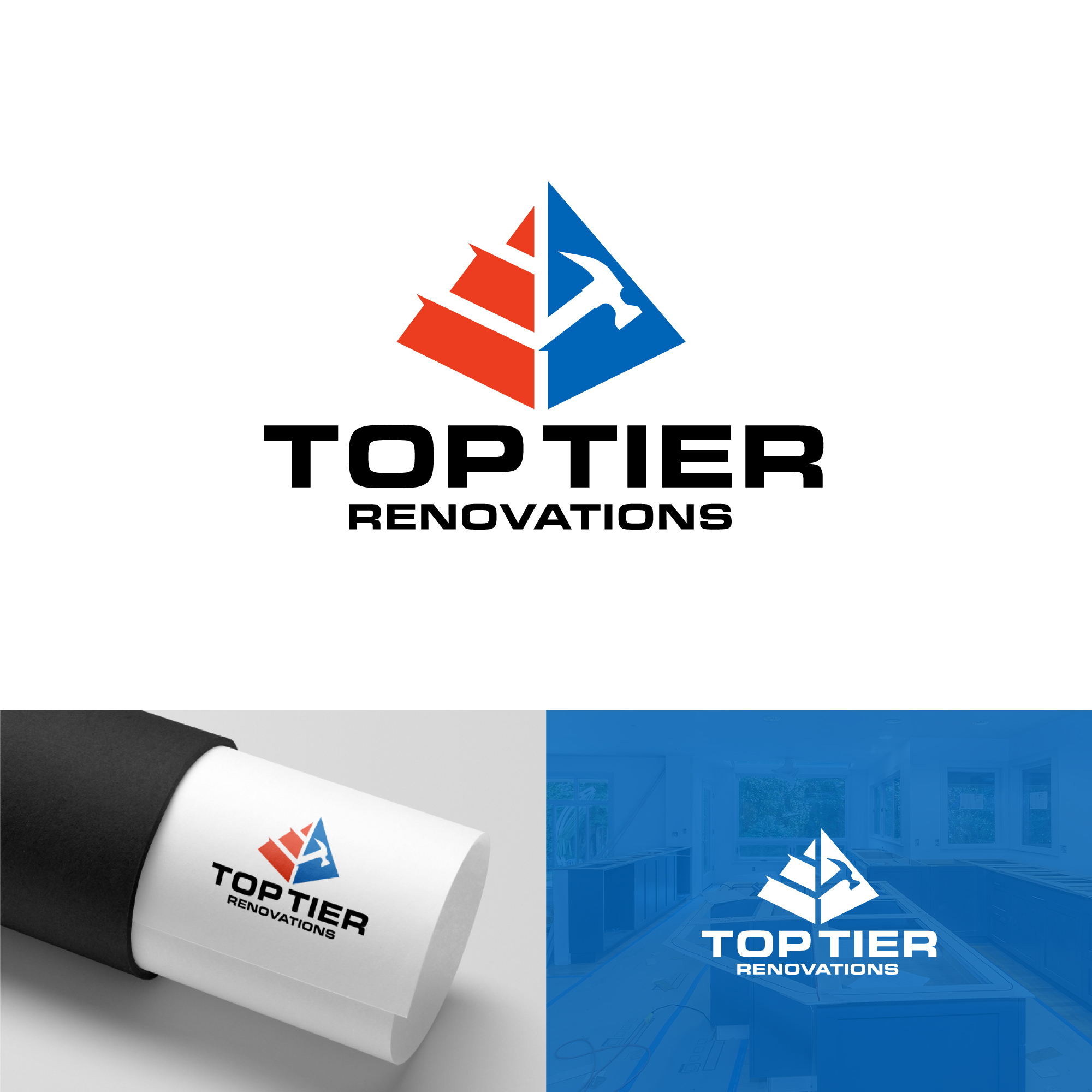 Diseño de Logo por webeezine para Top Tier Renovations, LLC | Diseño #28609168