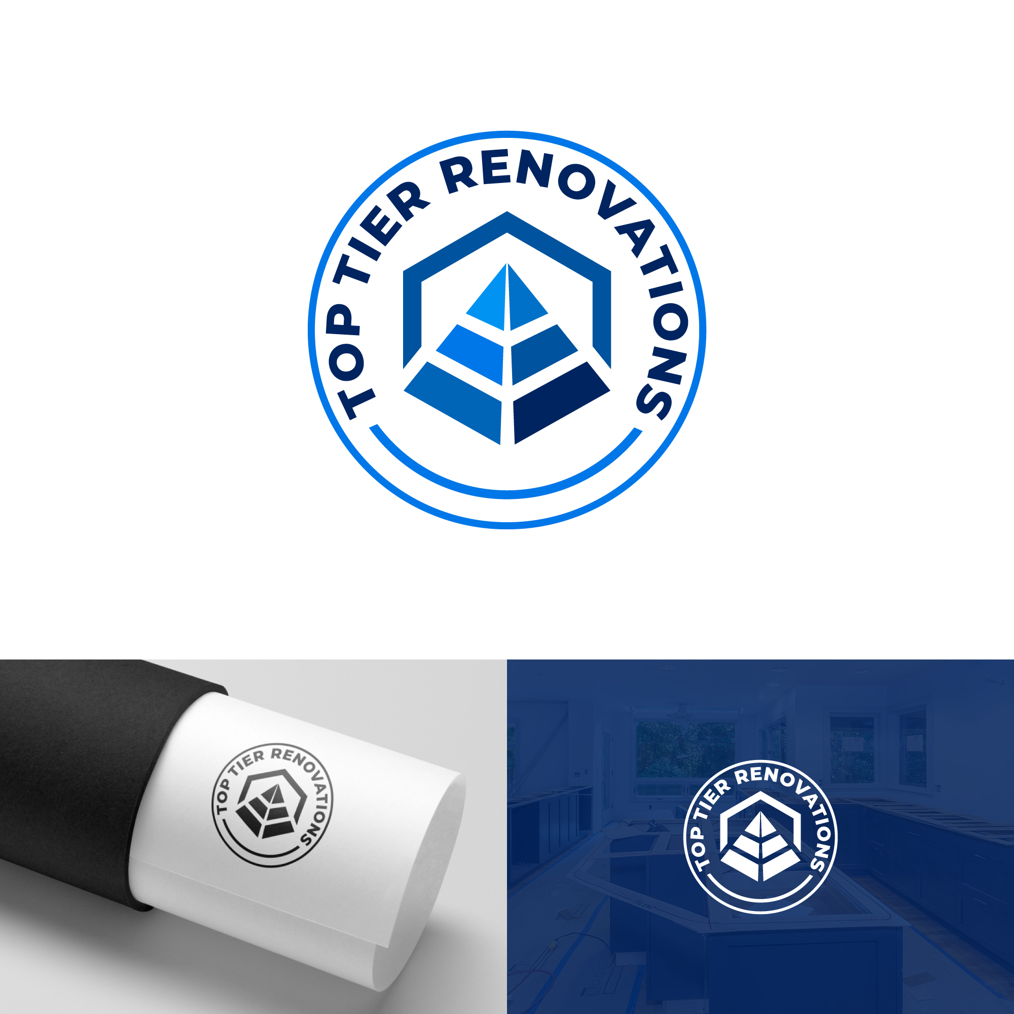 Logo-Design von webeezine für Top Tier Renovations, LLC | Design #28609176