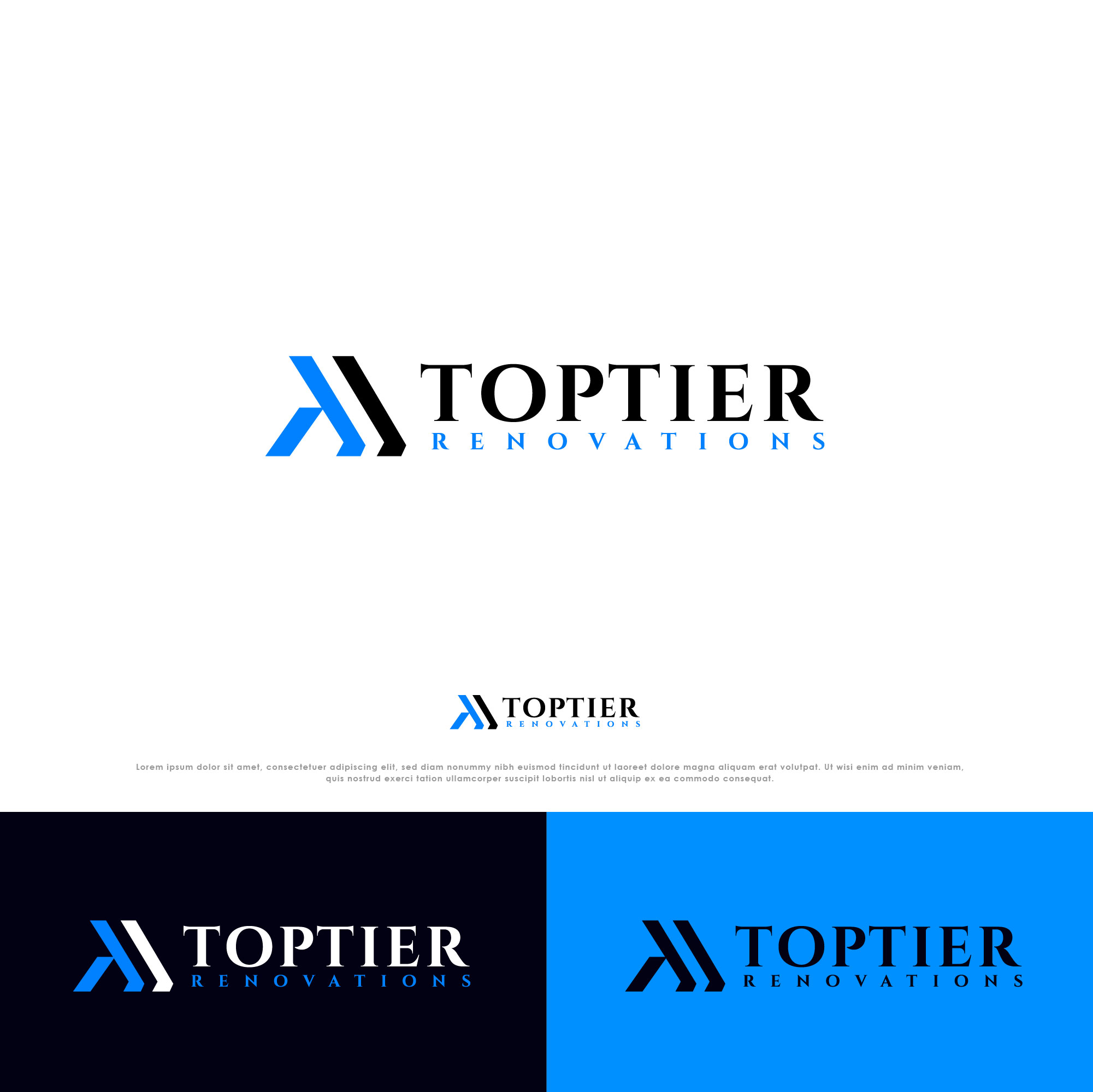 Diseño de Logo por webeezine para Top Tier Renovations, LLC | Diseño #28610635