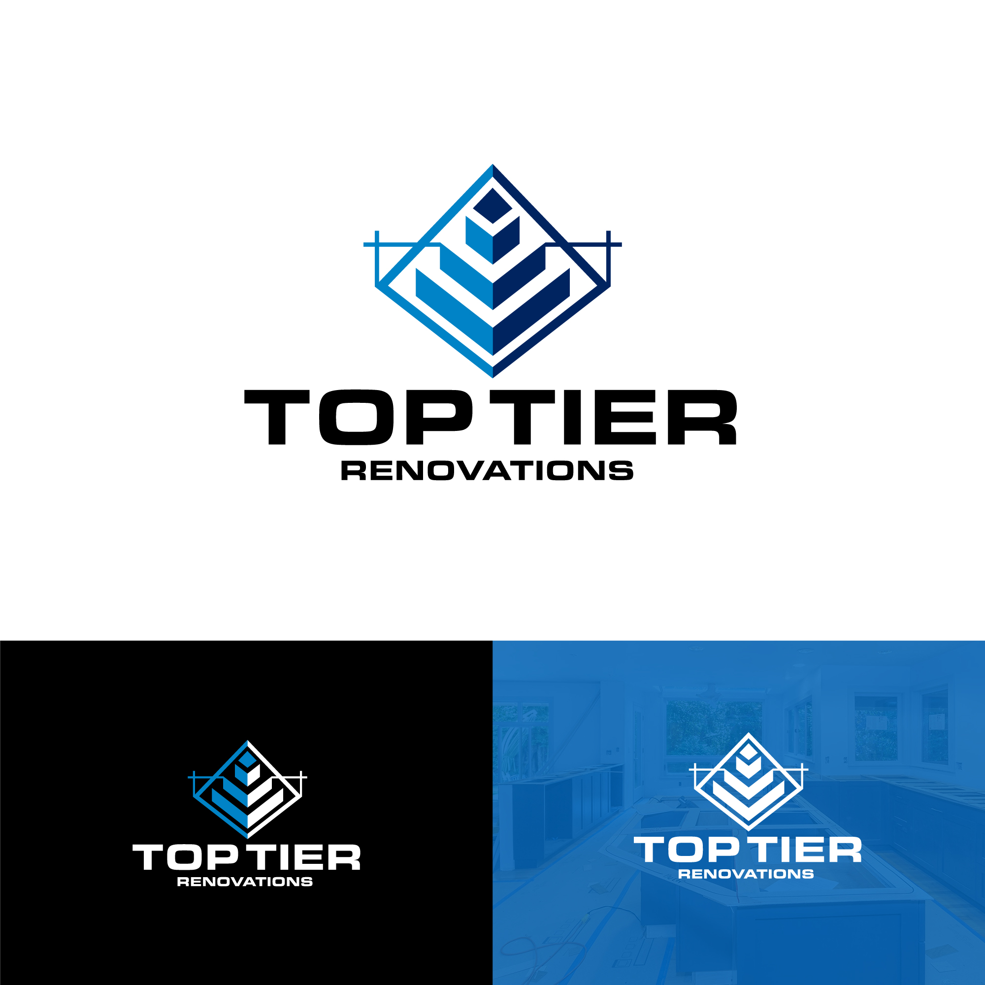 Diseño de Logo por webeezine para Top Tier Renovations, LLC | Diseño #28615334