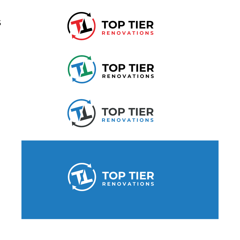 Diseño de Logo por Bluesky68 para Top Tier Renovations, LLC | Diseño #28605714
