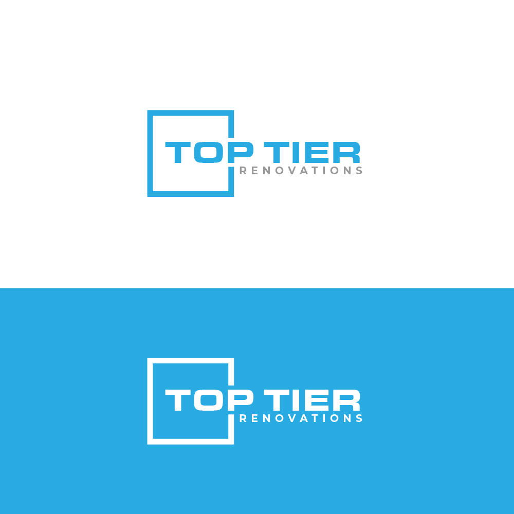Logo Design by AlphabetZero.co.uk for Top Tier Renovations, LLC | Design #28612898