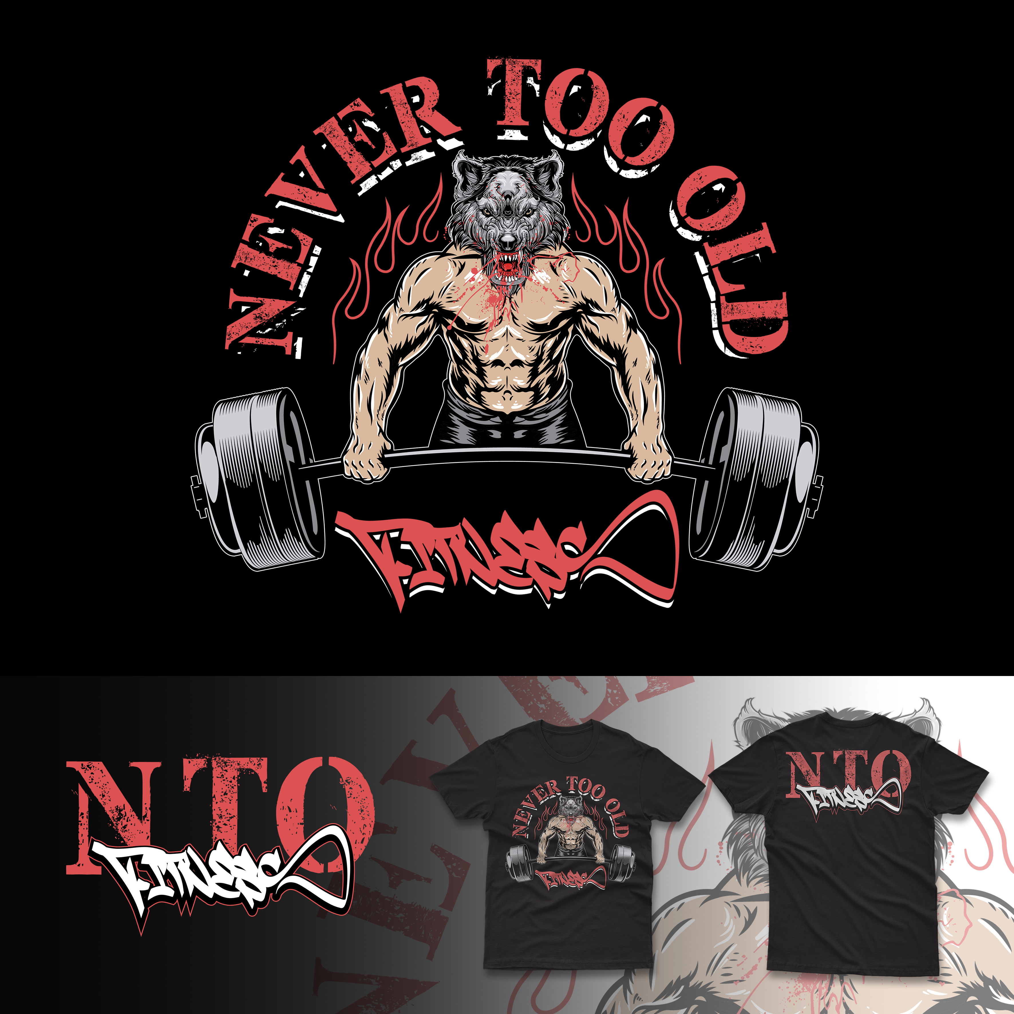 T-Shirt-Design von duatitik.std für NtO Fitness | Design #28610087