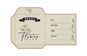 Custom Seed Packet design for Flower Farm | Stationery Design by Creative D2024