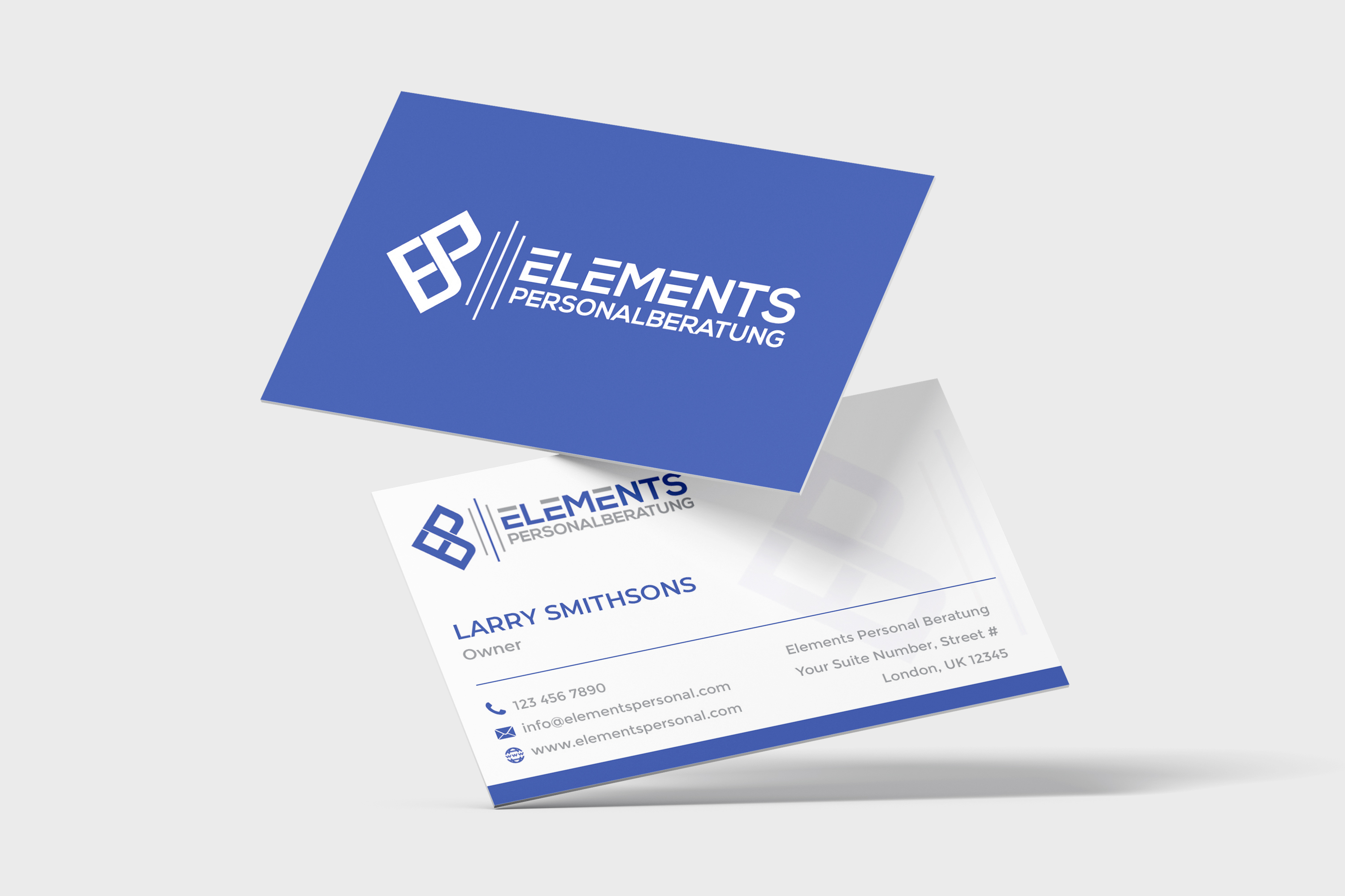 Diseño de Tarjeta de Presentación por Sarah Haroon para Elements Personalberatung GmbH | Diseño #28610319