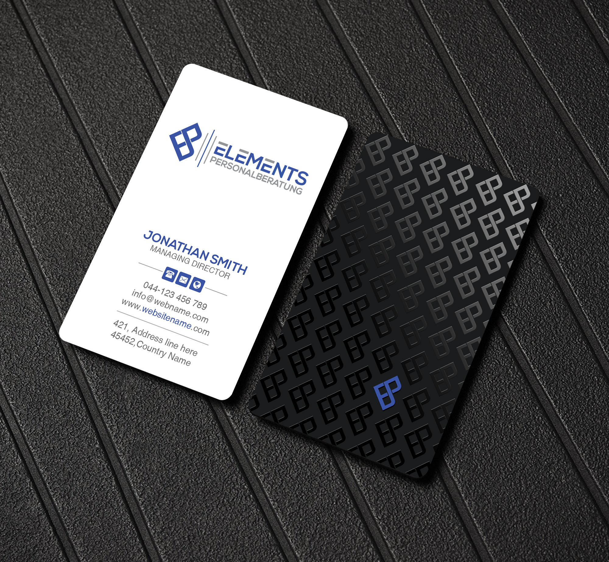 Business Card Design by Creations Box 2015 for Elements Personalberatung GmbH | Design #28613442