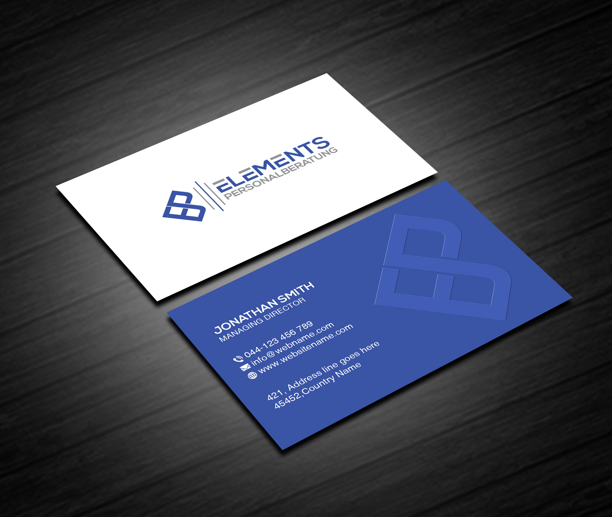 Diseño de Tarjeta de Presentación por Creations Box 2015 para Elements Personalberatung GmbH | Diseño #28613842