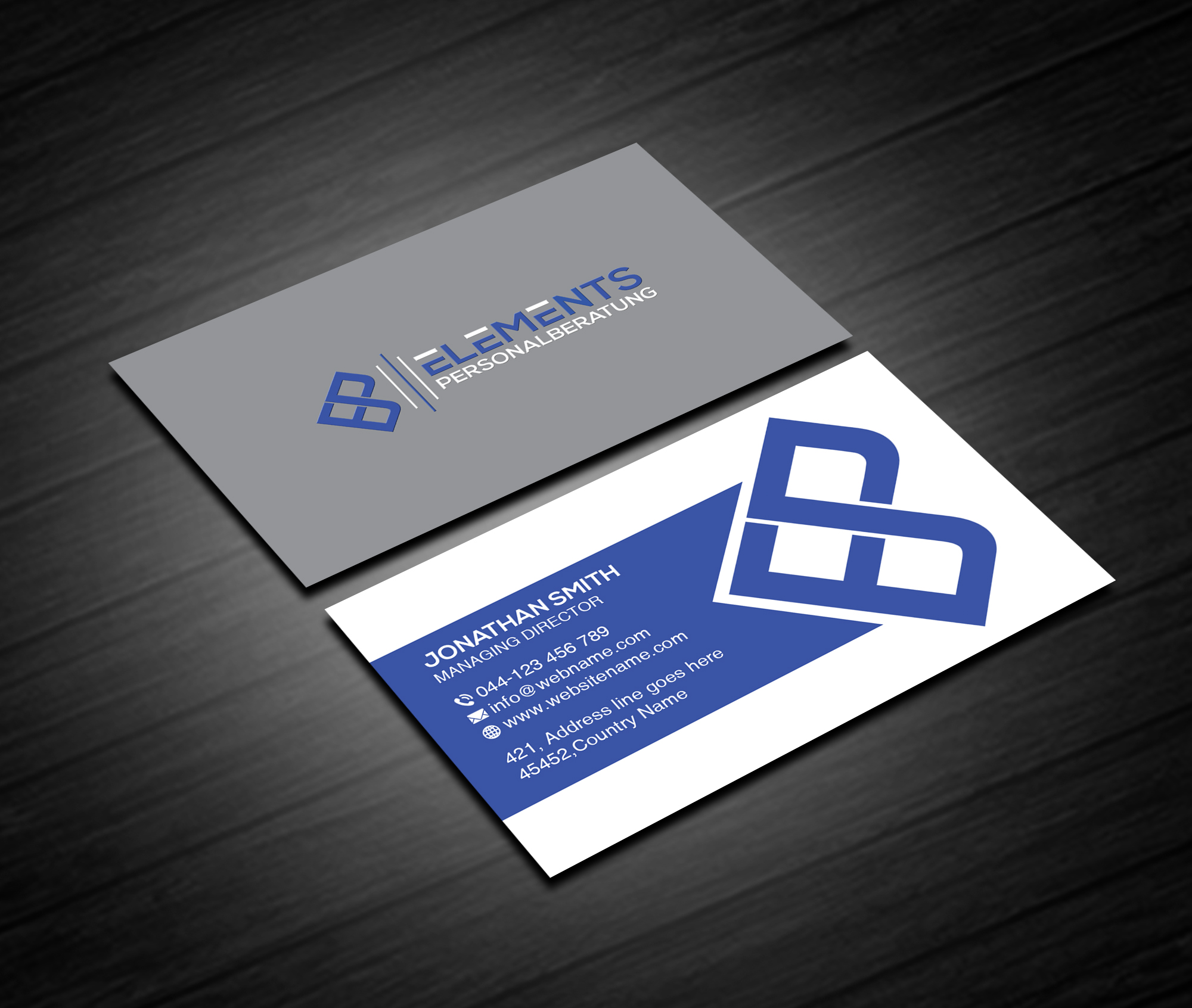 Diseño de Tarjeta de Presentación por Creations Box 2015 para Elements Personalberatung GmbH | Diseño #28613845