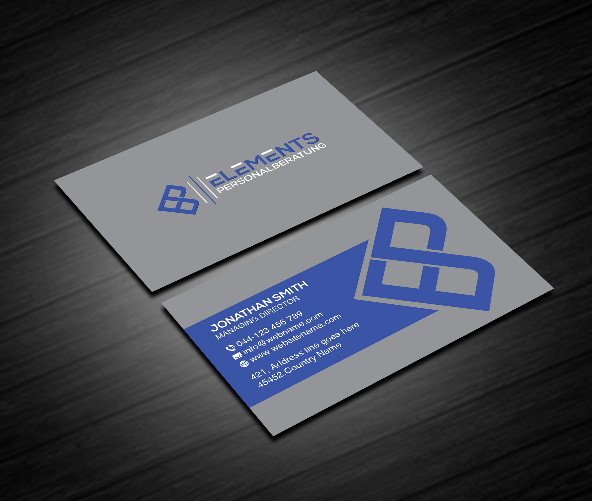 Diseño de Tarjeta de Presentación por Creations Box 2015 para Elements Personalberatung GmbH | Diseño #28613846