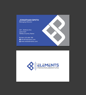 Business Card Design by Creations Box 2015 for Elements Personalberatung GmbH | Design: #28613848