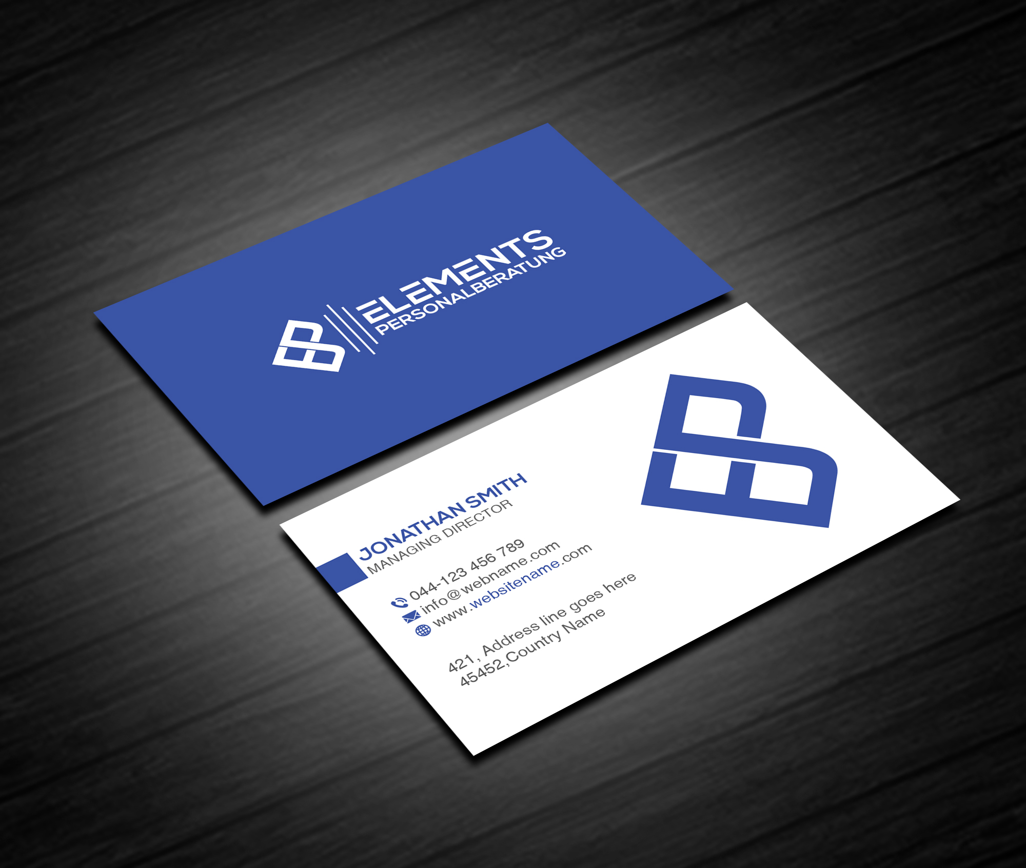 Diseño de Tarjeta de Presentación por Creations Box 2015 para Elements Personalberatung GmbH | Diseño #28613852