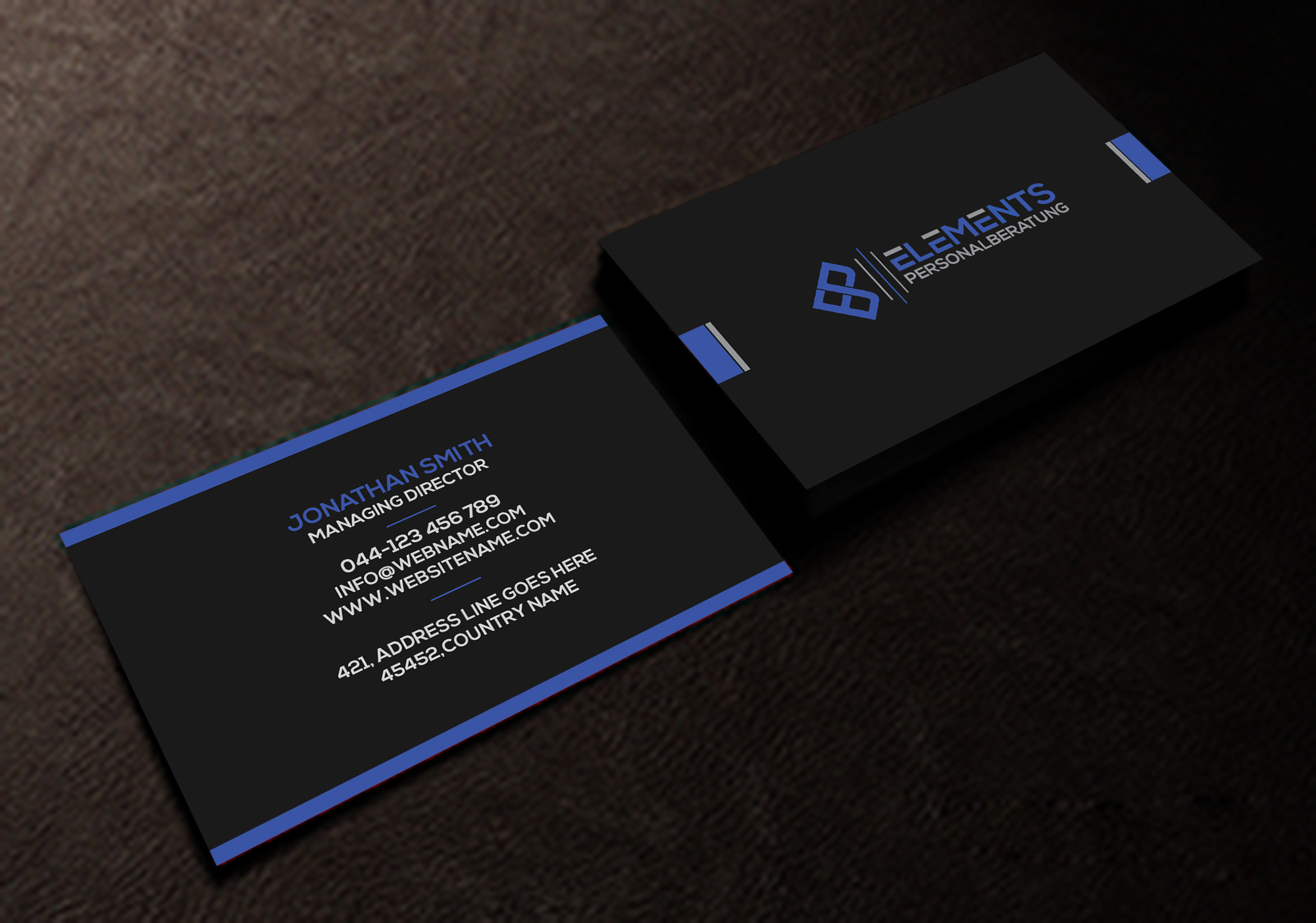 Business Card Design by Creations Box 2015 for Elements Personalberatung GmbH | Design #28617835