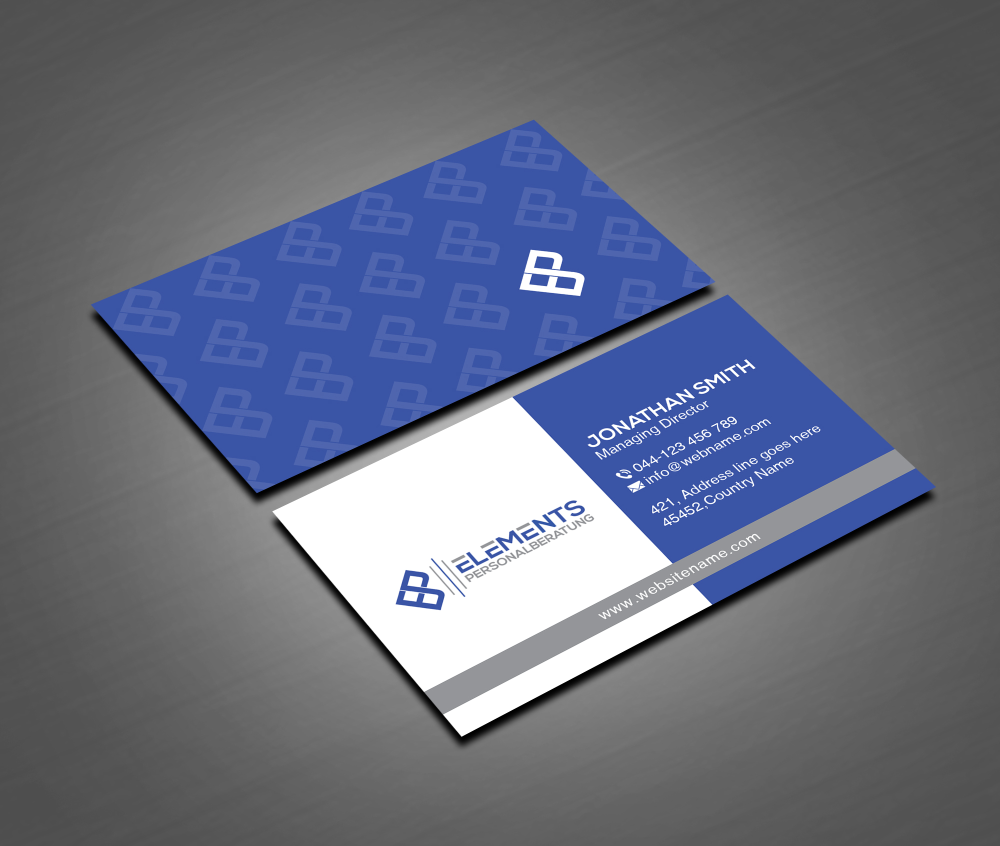 Business Card Design by Creations Box 2015 for Elements Personalberatung GmbH | Design #28617838
