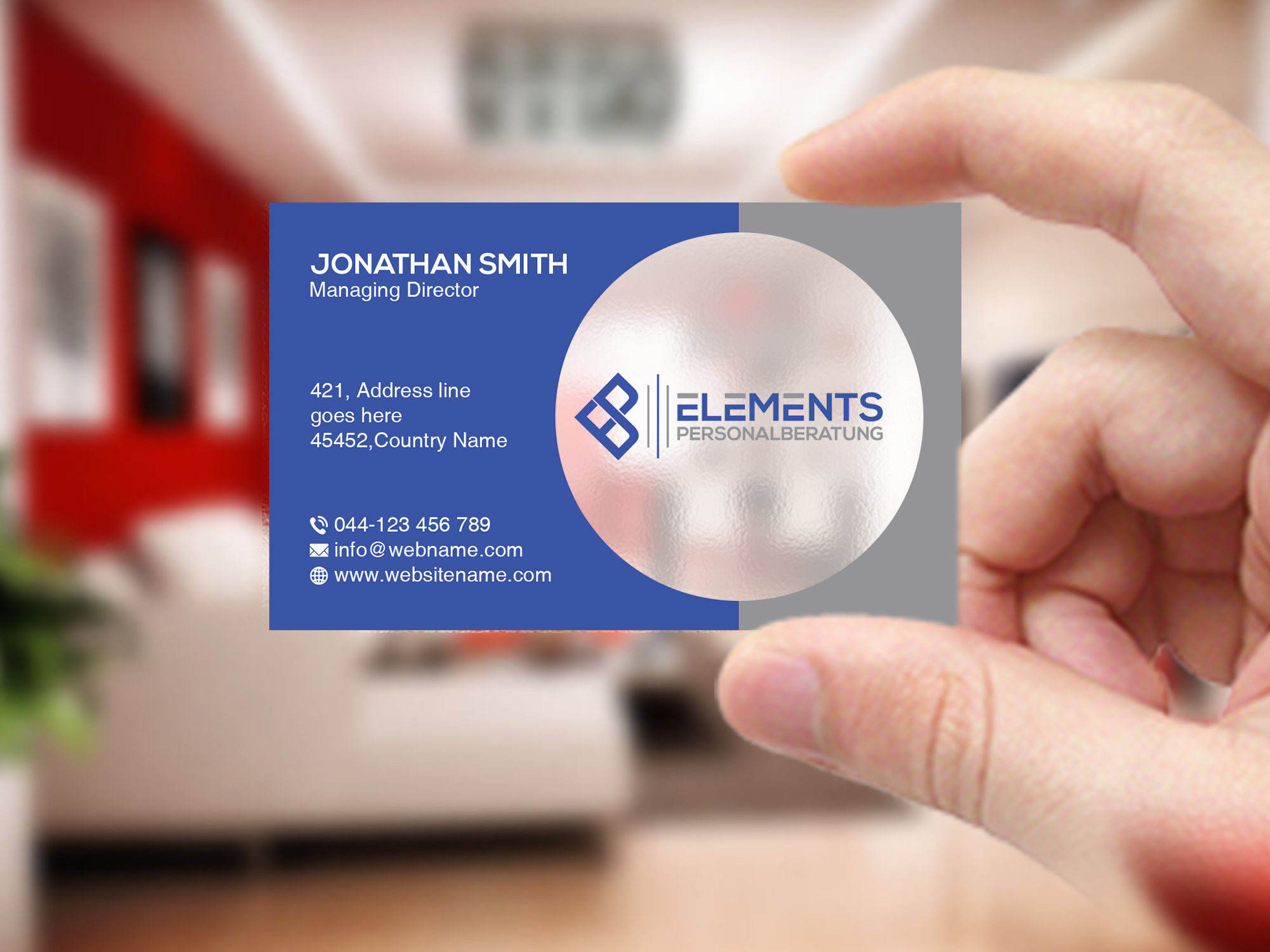 Business Card Design by Creations Box 2015 for Elements Personalberatung GmbH | Design #28617856