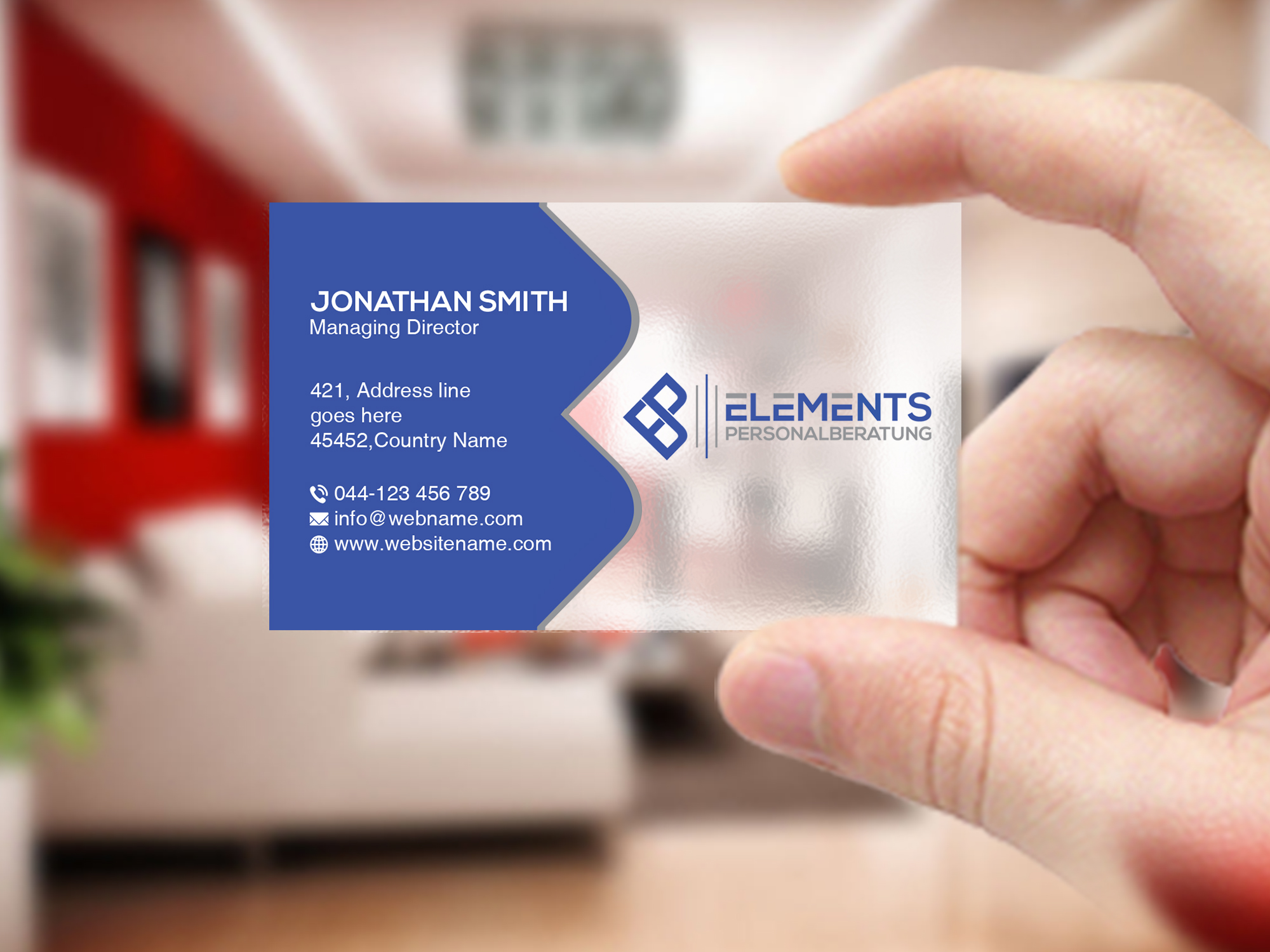 Business Card Design by Creations Box 2015 for Elements Personalberatung GmbH | Design #28617859