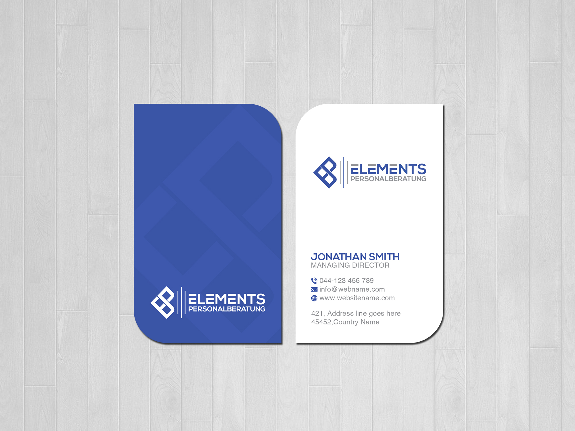 Business Card Design by Creations Box 2015 for Elements Personalberatung GmbH | Design #28617862