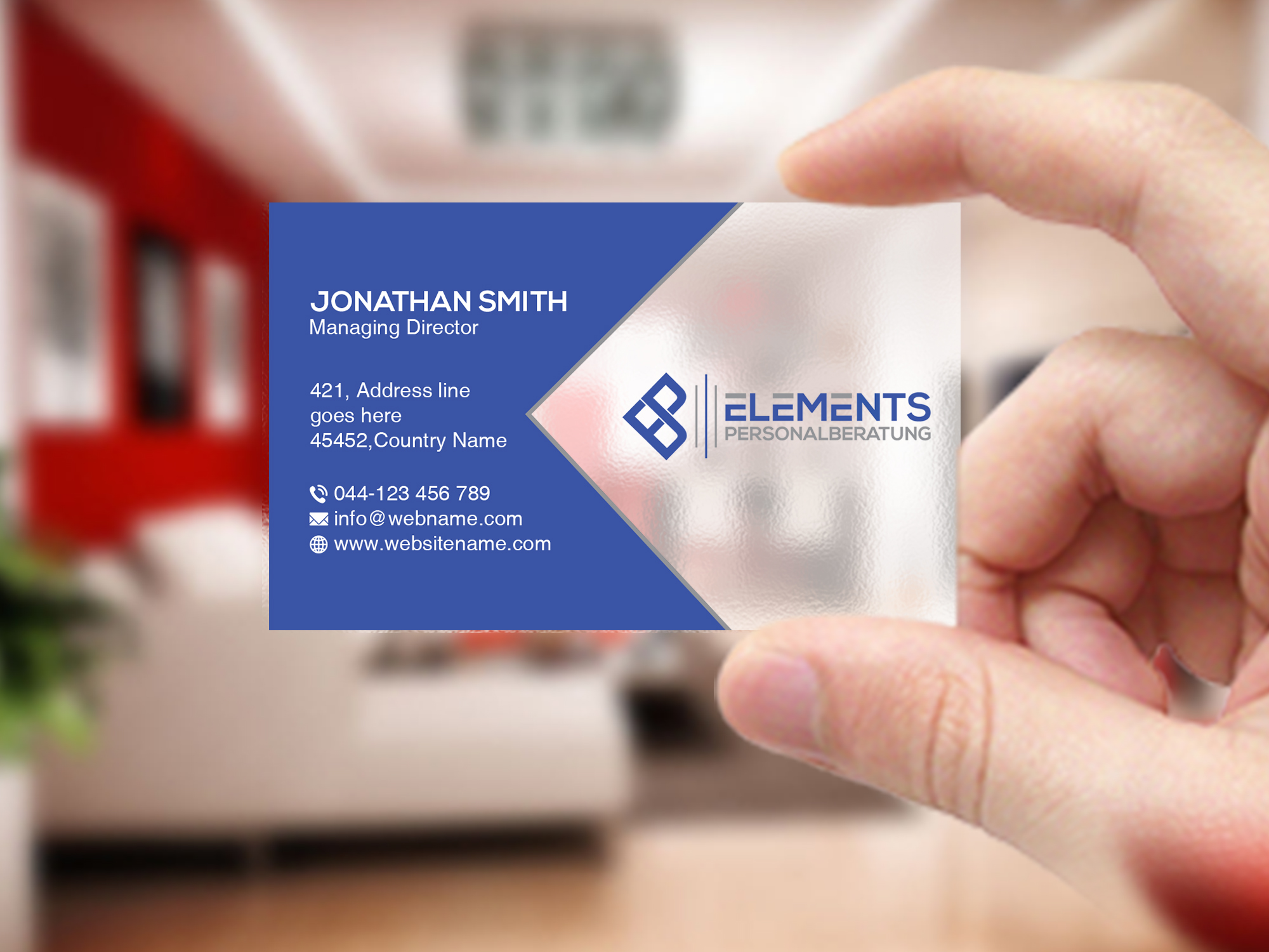 Business Card Design by Creations Box 2015 for Elements Personalberatung GmbH | Design #28617863