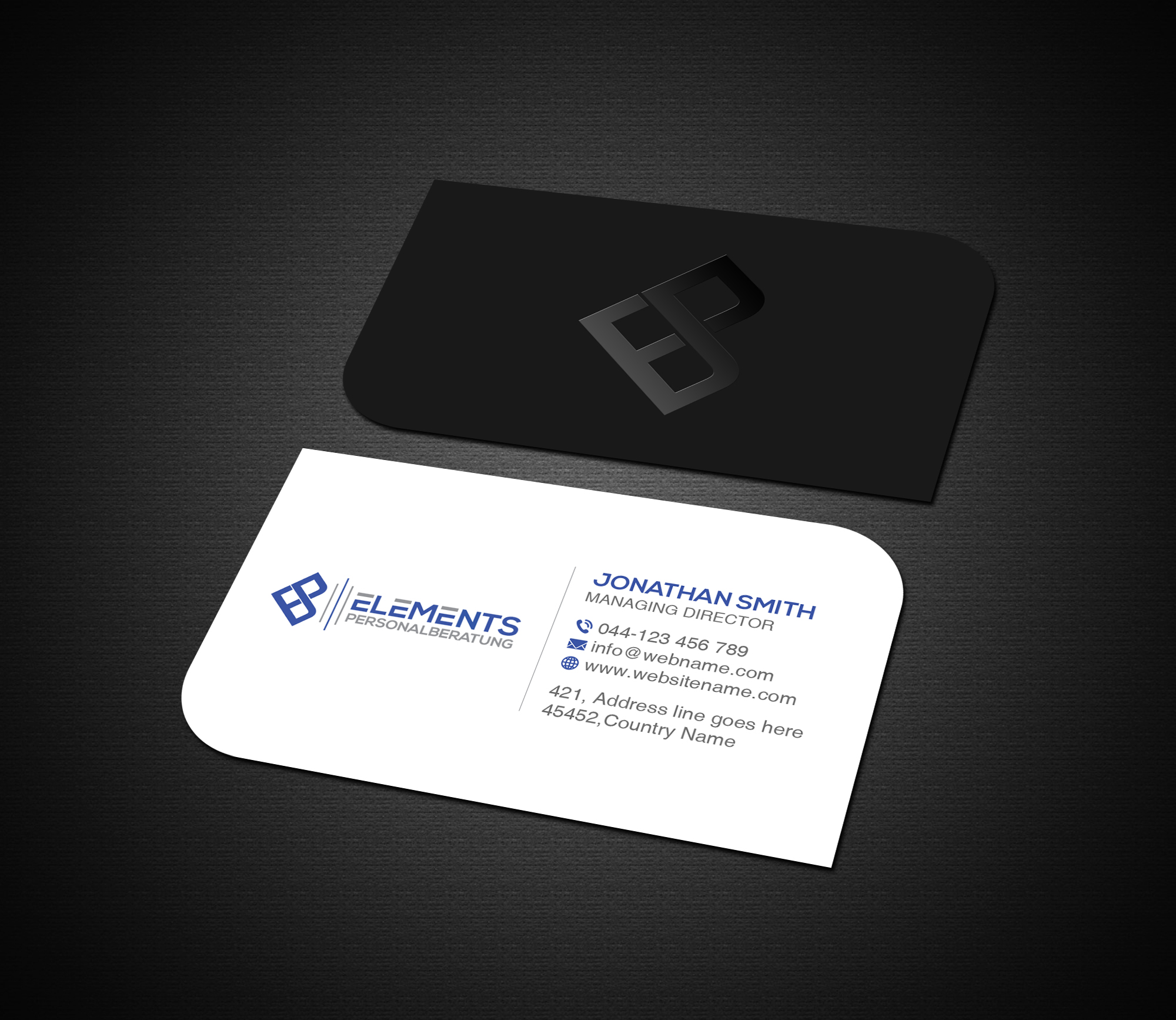 Business Card Design by Creations Box 2015 for Elements Personalberatung GmbH | Design #28617864