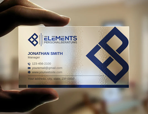 Business Card Design by LAXMI DESIGNHUB for Elements Personalberatung GmbH | Design: #28613578