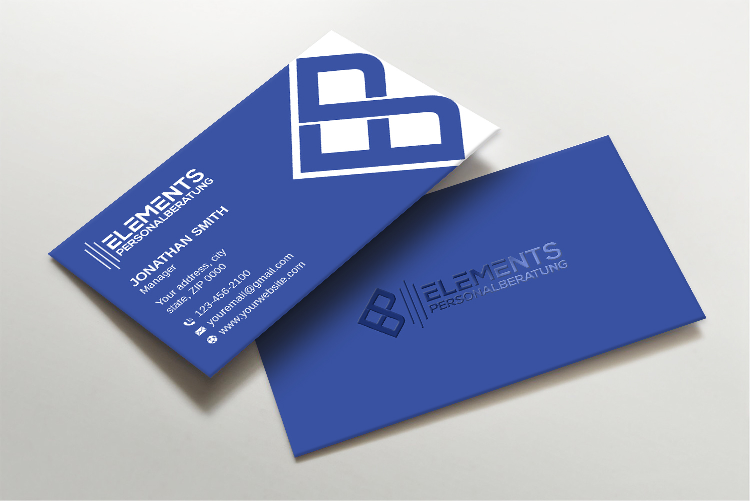 Business Card Design by LAXMI DESIGNHUB for Elements Personalberatung GmbH | Design #28614169