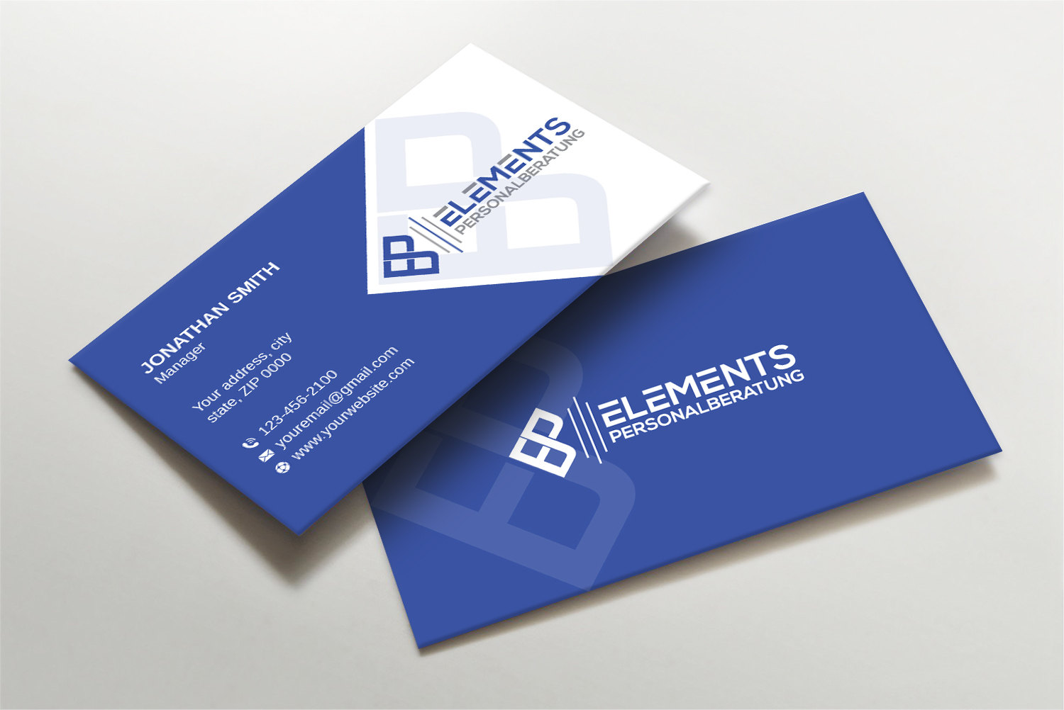 Diseño de Tarjeta de Presentación por LAXMI DESIGNHUB para Elements Personalberatung GmbH | Diseño #28614171