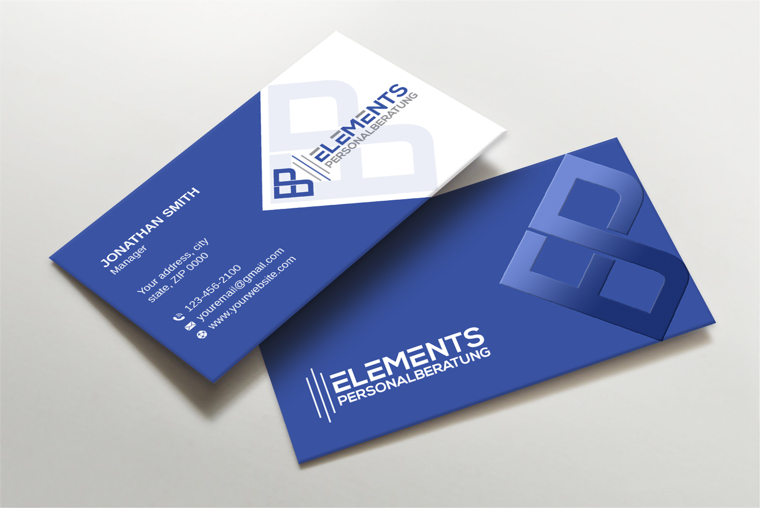 Business Card Design by LAXMI DESIGNHUB for Elements Personalberatung GmbH | Design #28614172