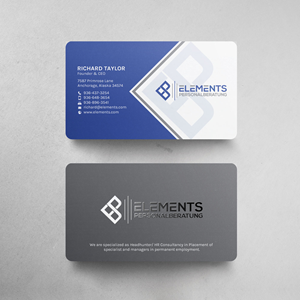 Business Card Design by chandrayaan.creative for Elements Personalberatung GmbH | Design: #28612537