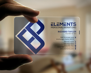 Business Card Design by chandrayaan.creative for Elements Personalberatung GmbH | Design: #28612543