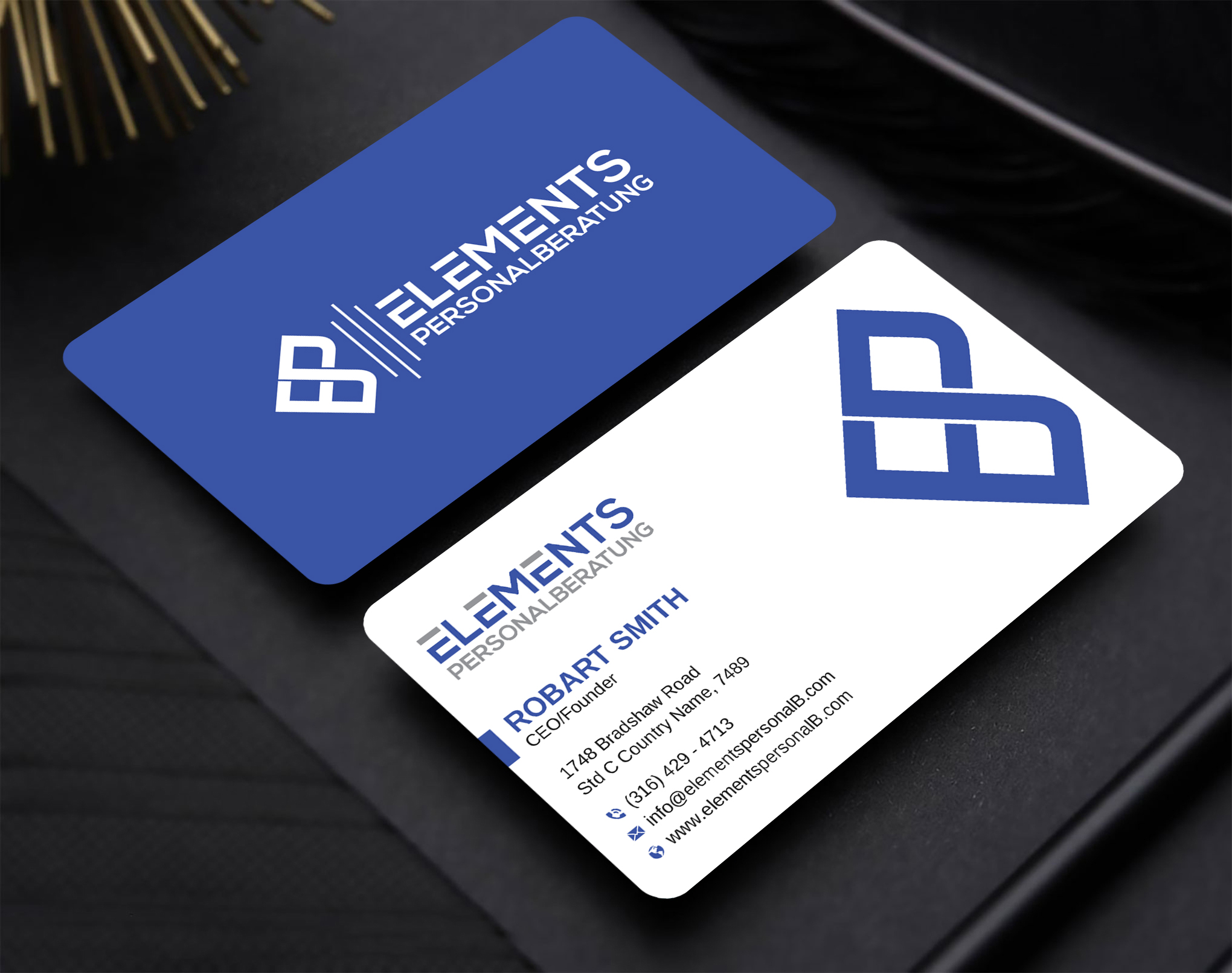 Business Card Design by Uttom 2 for Elements Personalberatung GmbH | Design #28610212
