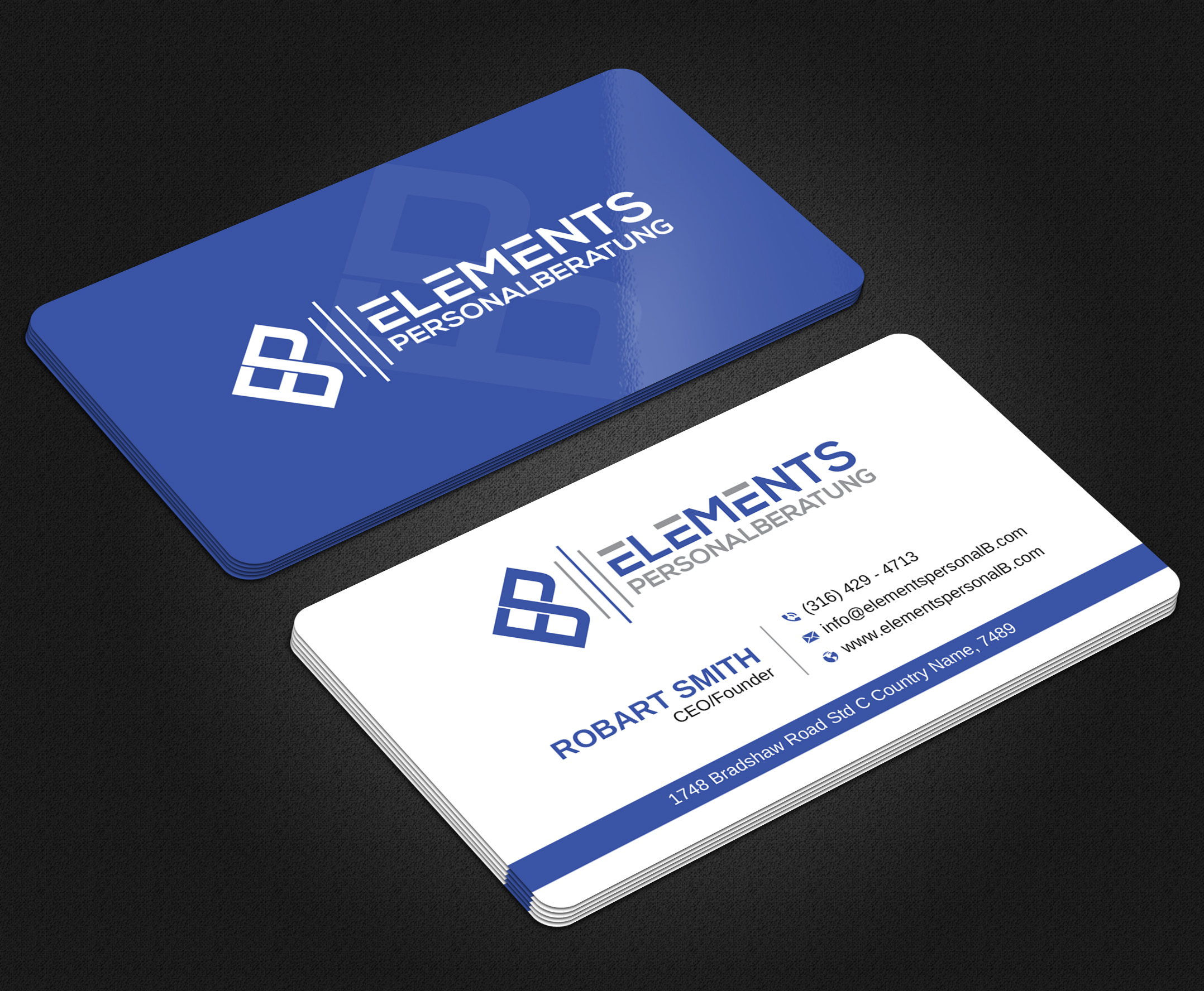 Business Card Design by Uttom 2 for Elements Personalberatung GmbH | Design #28610213