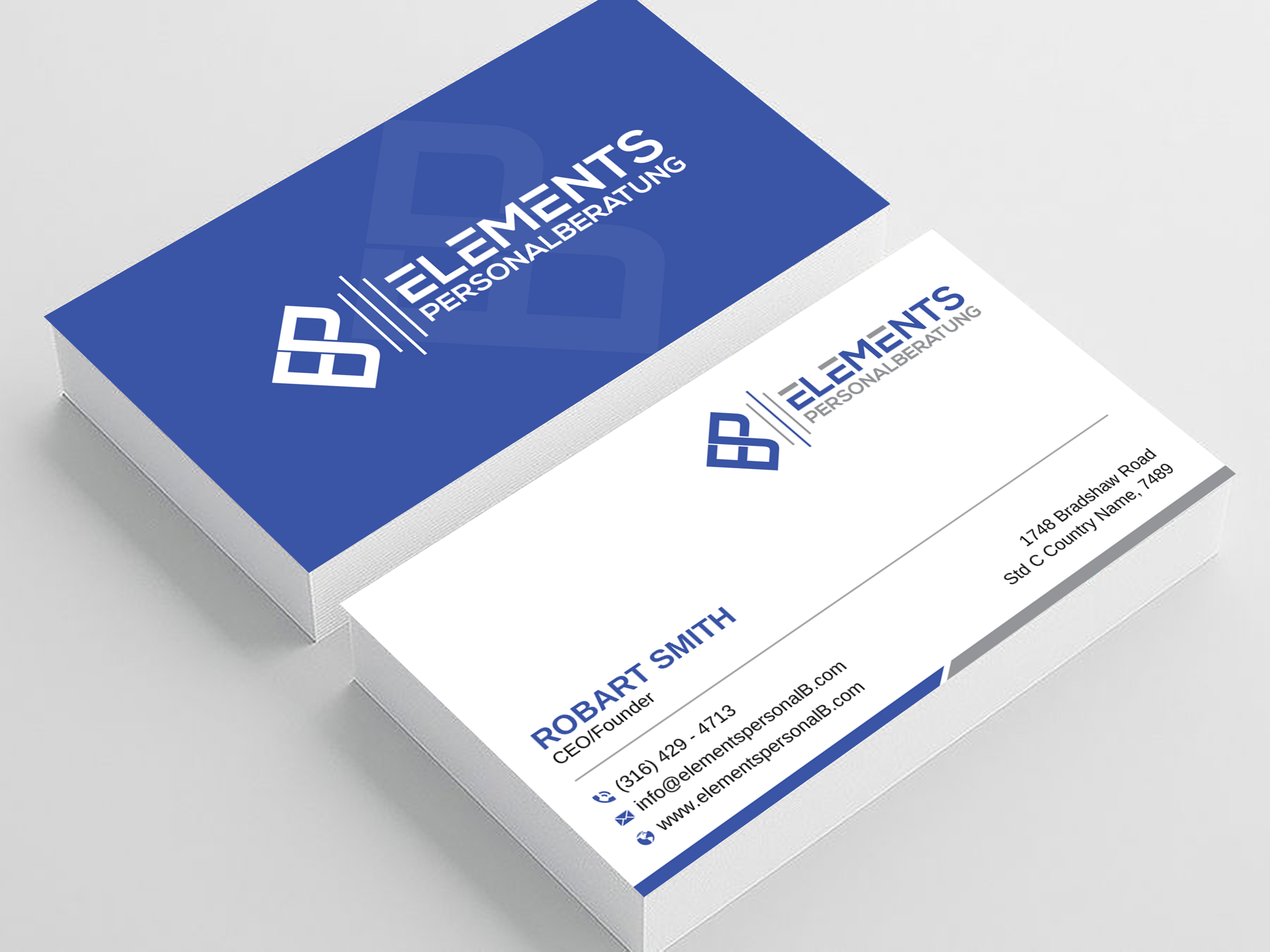 Diseño de Tarjeta de Presentación por Uttom 2 para Elements Personalberatung GmbH | Diseño #28613404