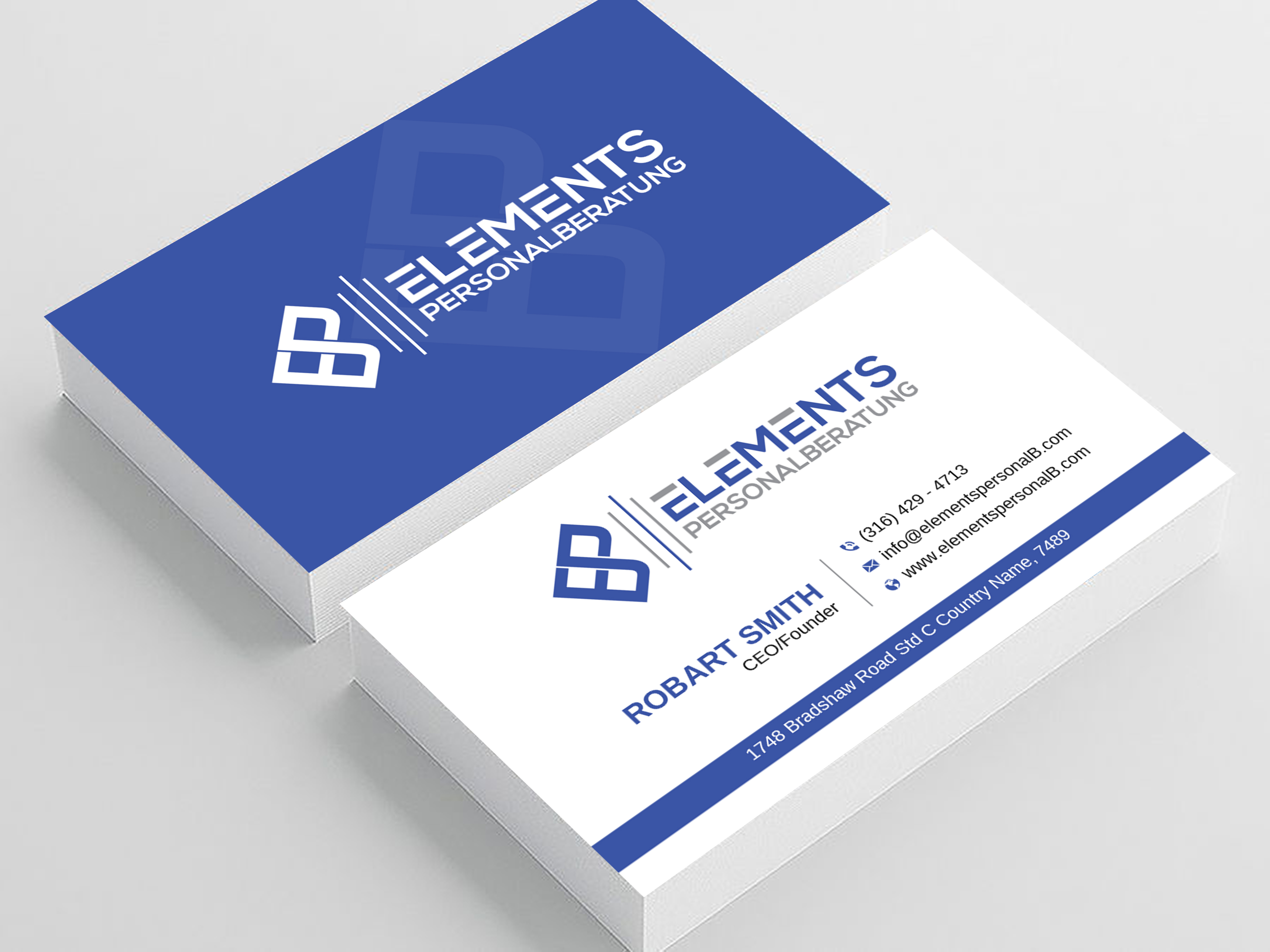 Business Card Design by Uttom 2 for Elements Personalberatung GmbH | Design #28613405