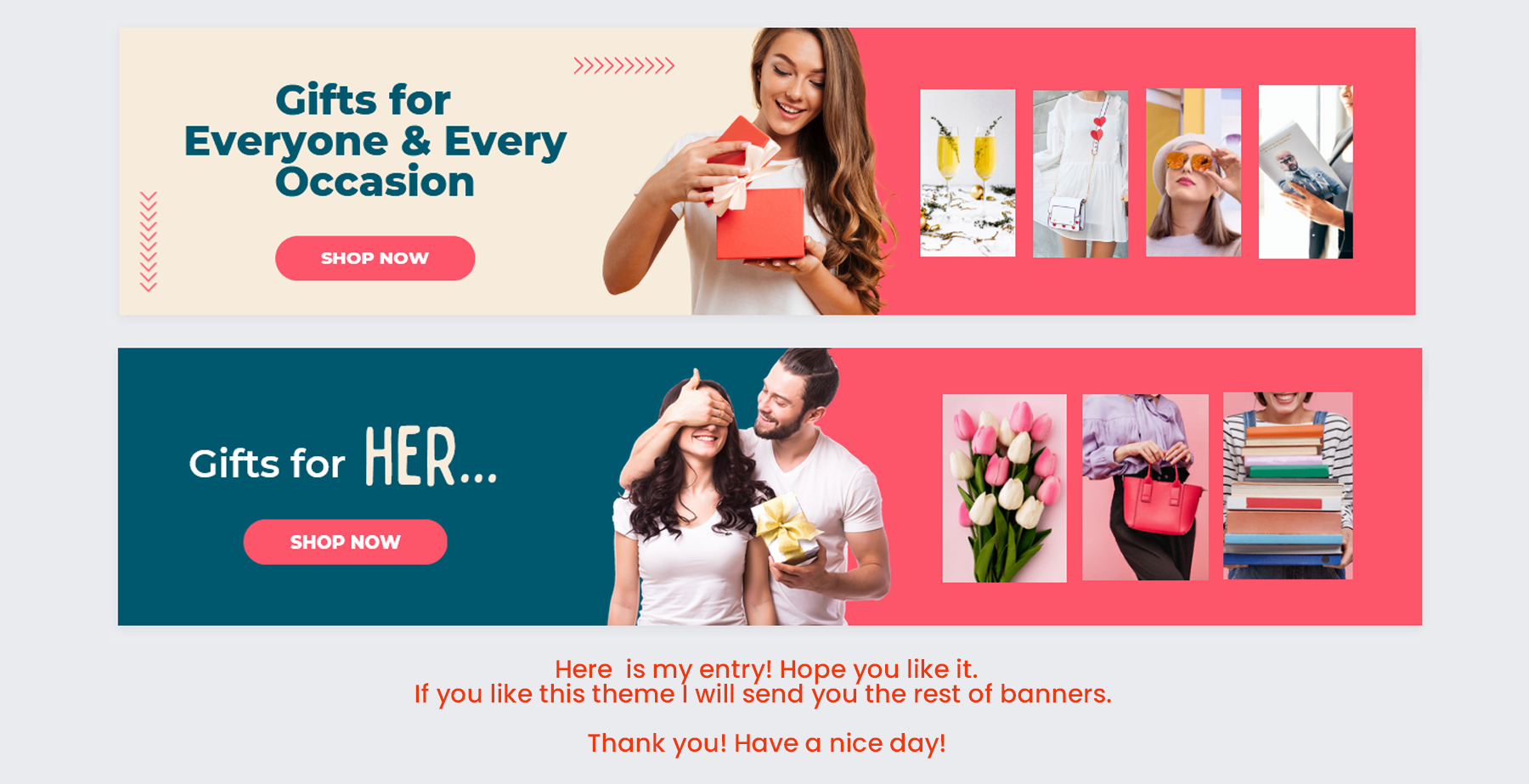 Banner-Design von Jeewz für 3 Gift Girls | Design #28693947