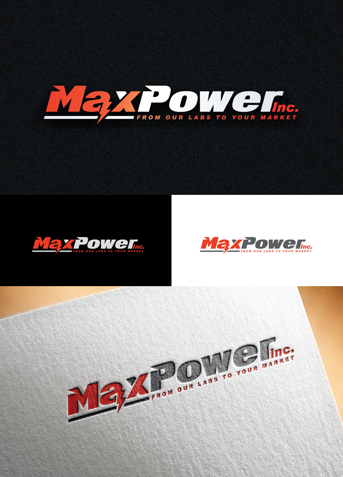Logo-Design von step forward 2 für MaxPower Inc | Design #28618886