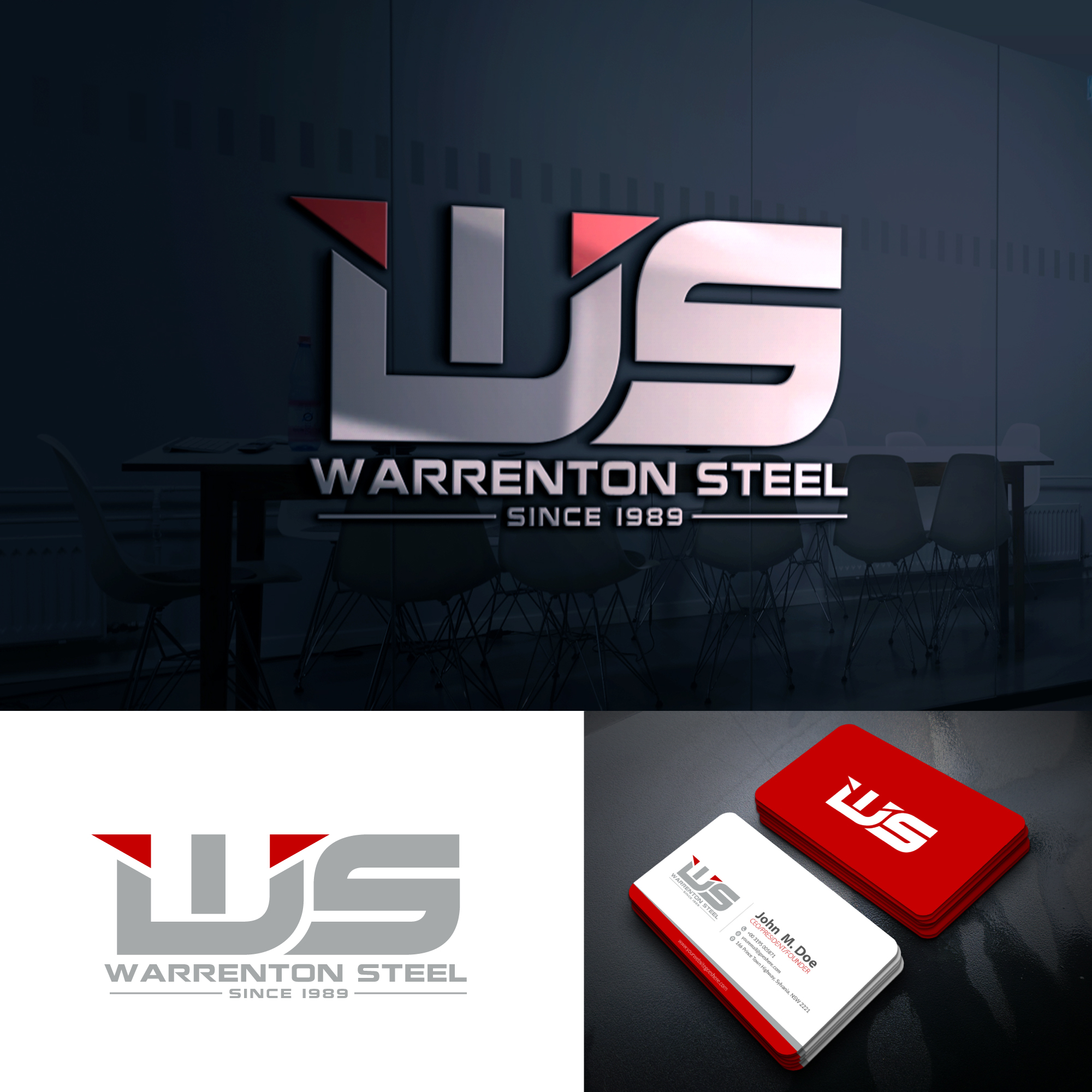 Logo Design by UMBRA Designs for Warrenton Fabrication and Supply, LLC | Design #28619539