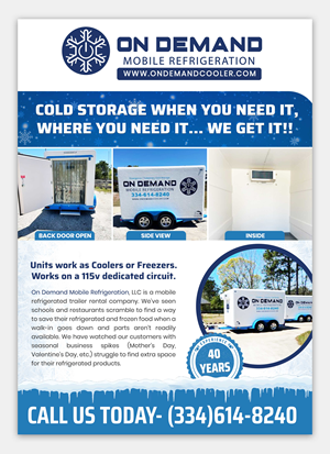 Refrigerated trailer business needs an email flyer | Diseño de Flyer por SAI DESIGNS