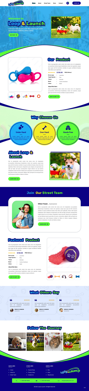 Loop & Launch - New Shopify-based - eCommerce Dog Toy | Diseño de Shopify por pb