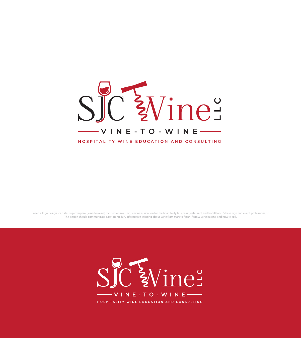Logo Design by ecorokerz for SJC Wine, LLC | Design #28634596
