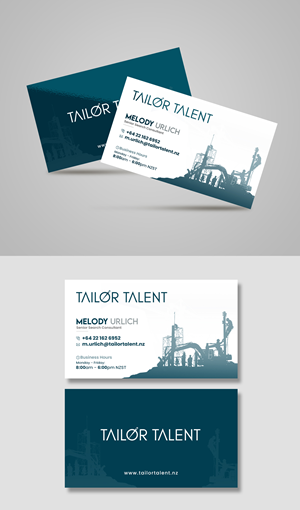 Tailor Talent Business Card for recruitment company | Diseño de Tarjeta de Presentación por ZeneFashions