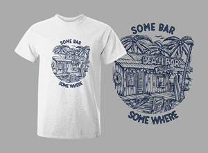The best sunscreen is a seat at your favorite bar {Caribbean Hobo} | Diseño de Camiseta por Jagerstraum