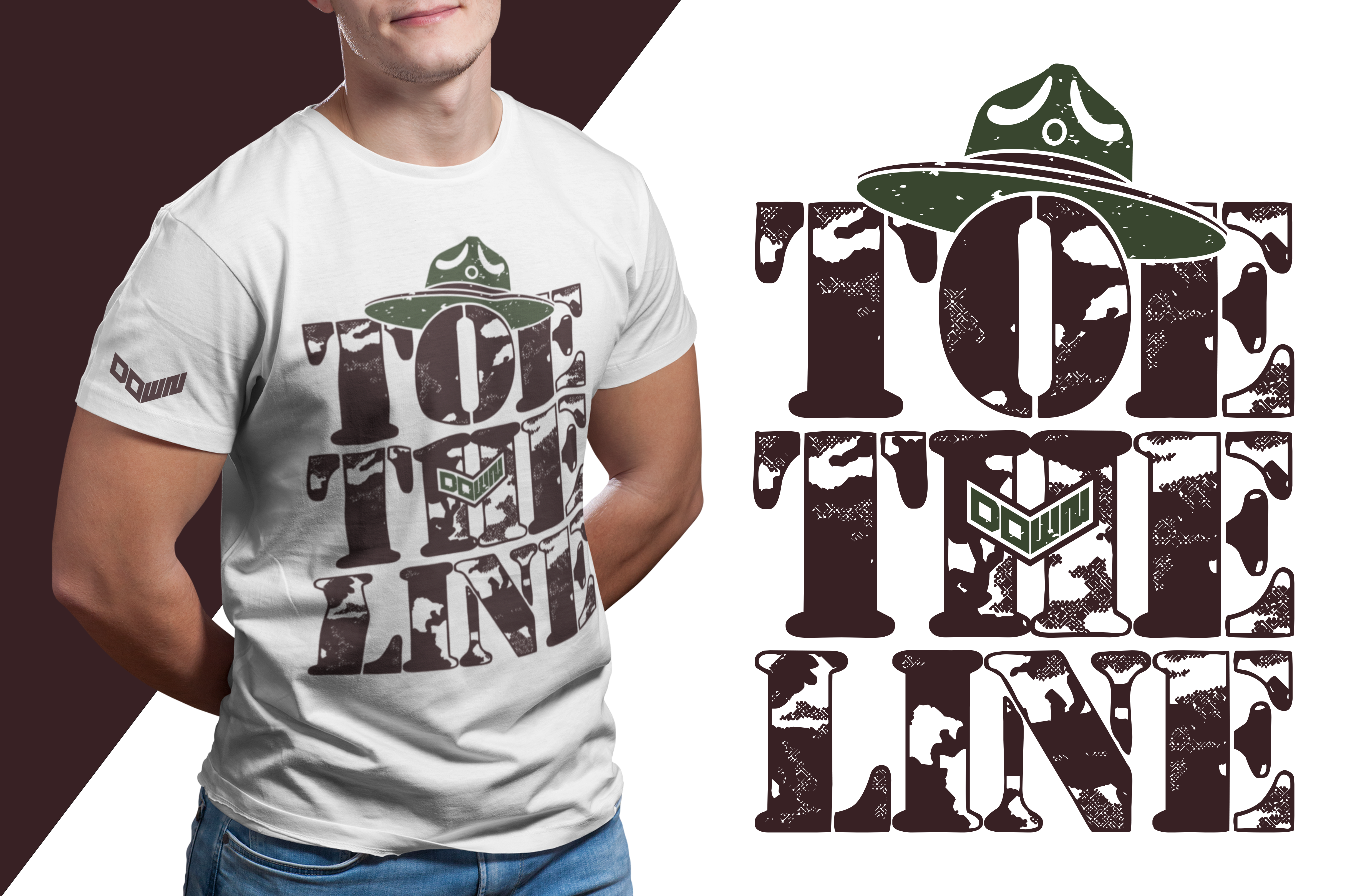 T-shirt Design by Ismail Hossain for DOWN APPAREL | Design #28646001