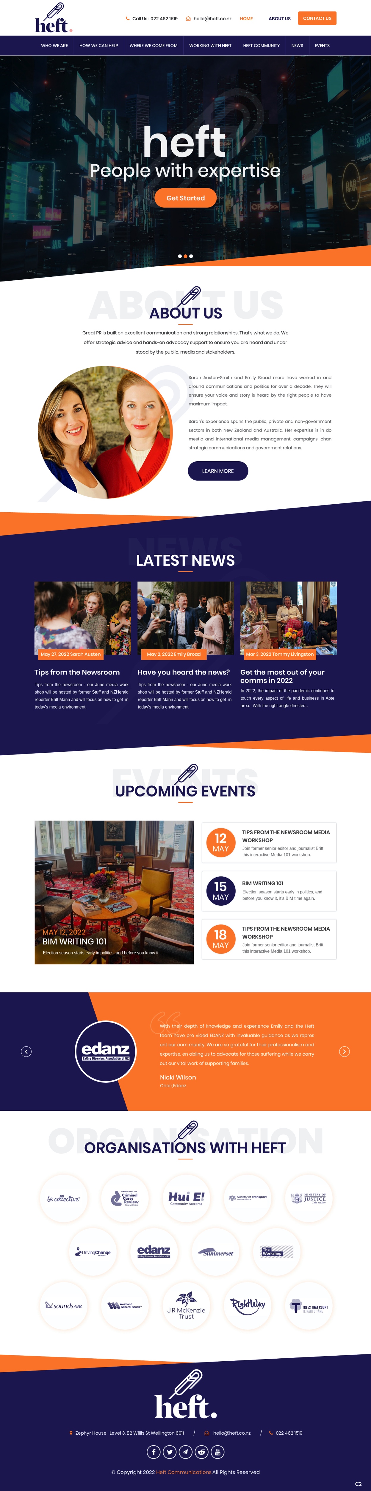 Web Design by pb for Heft Communications | Design #28652055