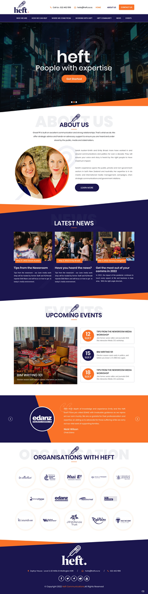 Web Design by pb for Heft Communications | Design: #28652055